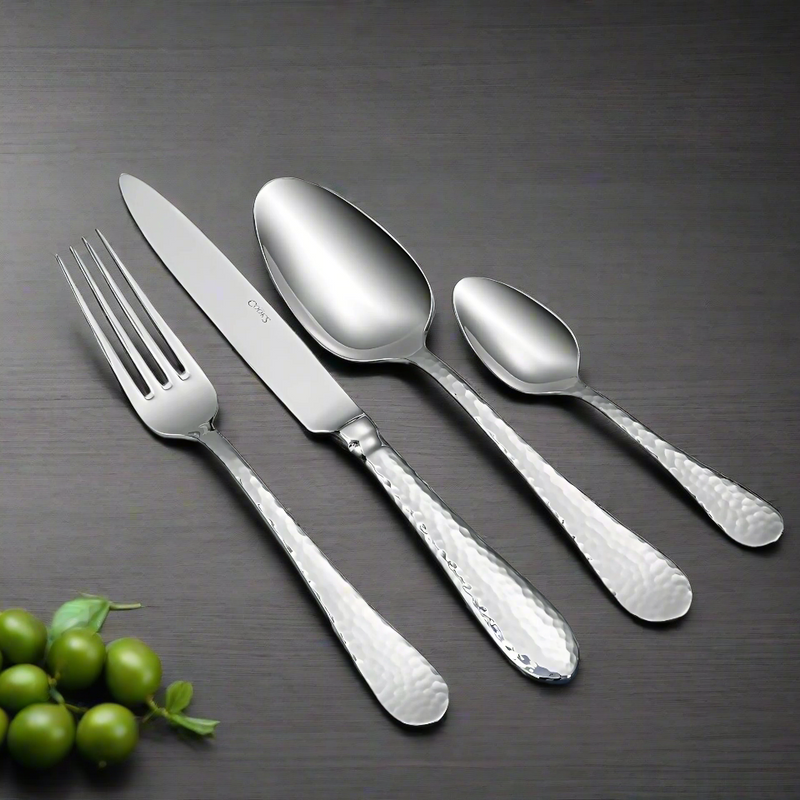 Martin 1801 cutlery set displayed on white background

Close up of Martin 1801 steak knife and table fork

Butter knife and dessert spoon Martin pattern

Cake fork and tea spoon in Martin 1801 design

Serving spoon and cake server Martin collection

Full Martin 1801 polished stainless steel set

Martin table knife and table spoon with classic finish

Soup spoon and mocca spoon  Martin 1801 details