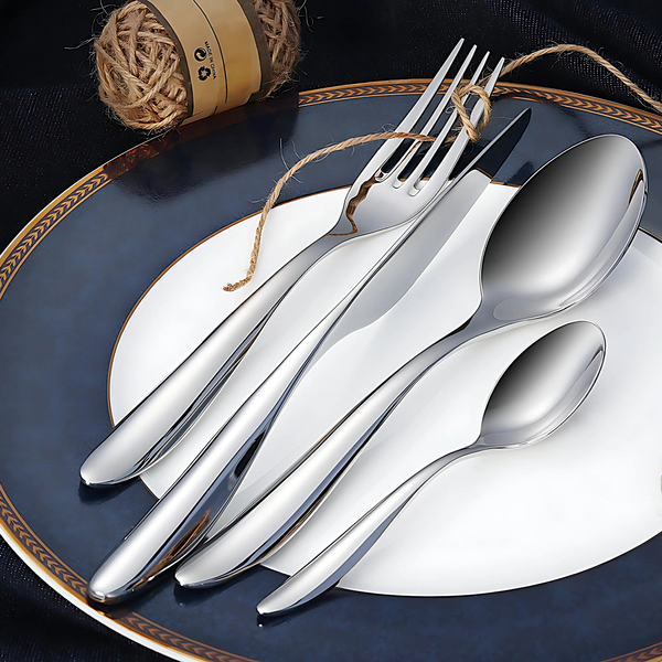 Pioneer 1701 complete stainless steel cutlery set

Close-up of Pioneer table knife and fork

Pioneer 1701 dessert spoon, cake fork, and butter knife

Fish knife and fish fork Pioneer polished design

Tea spoon and mocca spoon from Pioneer collection

Soup spoon and dessert fork stainless steel finish

Serving spoon and fork Pioneer 1701 pattern

Pioneer 1701 steak knife and fruit fork on elegant table setting