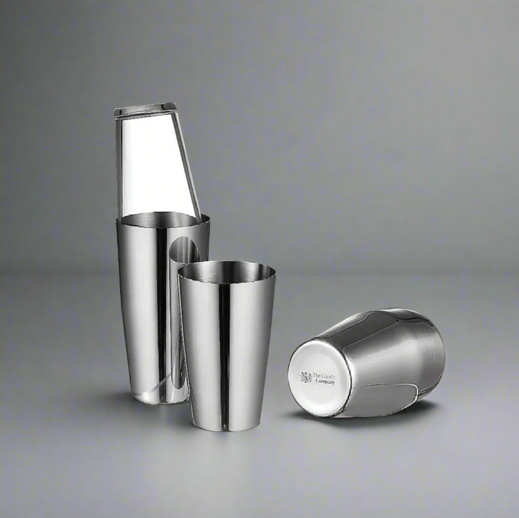 Mix drinks like a pro with The Cooks Company Cocktail Shaker Set 830 ml capacity, glass top with stainless steel base, sleek, durable, and leak-resistant.Cocktail Shaker Set 830 ml stainless steel and glass

Side view of clear glass cocktail shaker with stainless steel base

Cocktail shaker set with leakproof design by The Cooks Company

830 ml drink mixer set with visible measurements and modern finish

Elegant cocktail shaker gift set  The Cooks Company

 cocktail  bar shaker set 