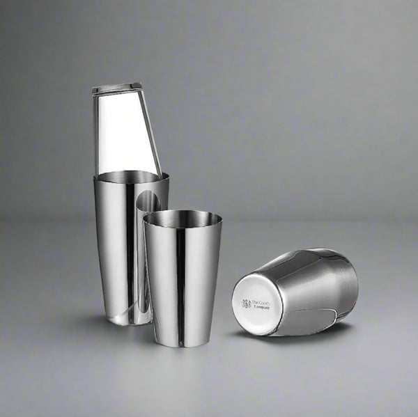 Mix drinks like a pro with The Cooks Company Cocktail Shaker Set 830 ml capacity, glass top with stainless steel base, sleek, durable, and leak-resistant.Cocktail Shaker Set 830 ml stainless steel and glass

Side view of clear glass cocktail shaker with stainless steel base

Cocktail shaker set with leakproof design by The Cooks Company

830 ml drink mixer set with visible measurements and modern finish

Elegant cocktail shaker gift set  The Cooks Company

 cocktail  bar shaker set 