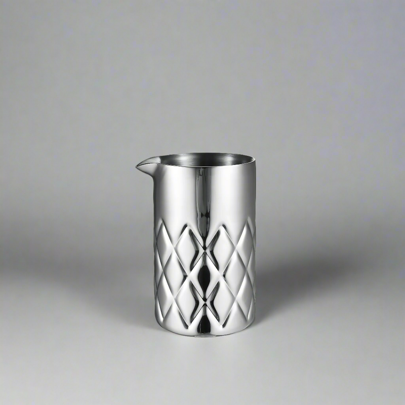 The Cooks Company Double Wall Mixing Tin 520 ml features vacuum insulation, stylish diamond texture, and durable 304 stainless steel. Ideal for cocktails and more. The Cooks Company Stainless Steel Double Wall Mixing Tin – 520 ml

Diamond-patterned mixing tin with easy-pour spout – The Cooks Company

Vacuum-insulated cocktail mixing tin by The Cooks Company

Premium 304 stainless steel mixing tin – 520 ml capacity

Side view of insulated bar mixing tin with textured finish

